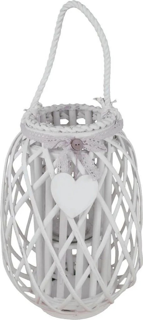 GENEVIEVE - lanterna in vimini tondo 15 x 45 cm