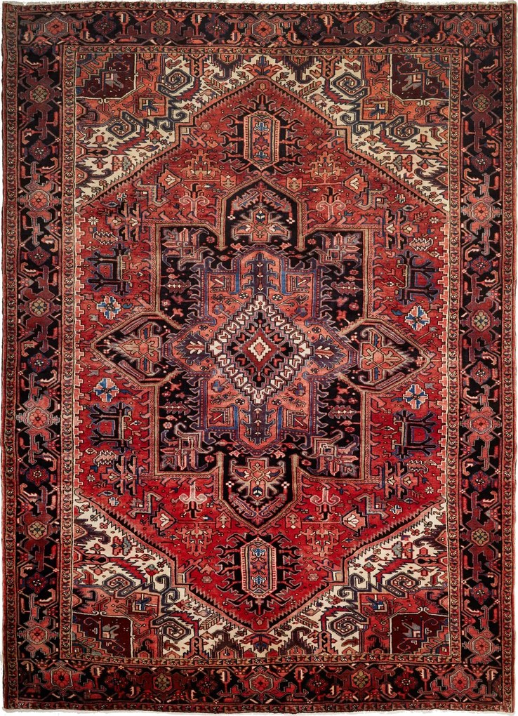 Heriz Tappeto persiano 260 x 350 Blu (Iran) Annodato A Mano