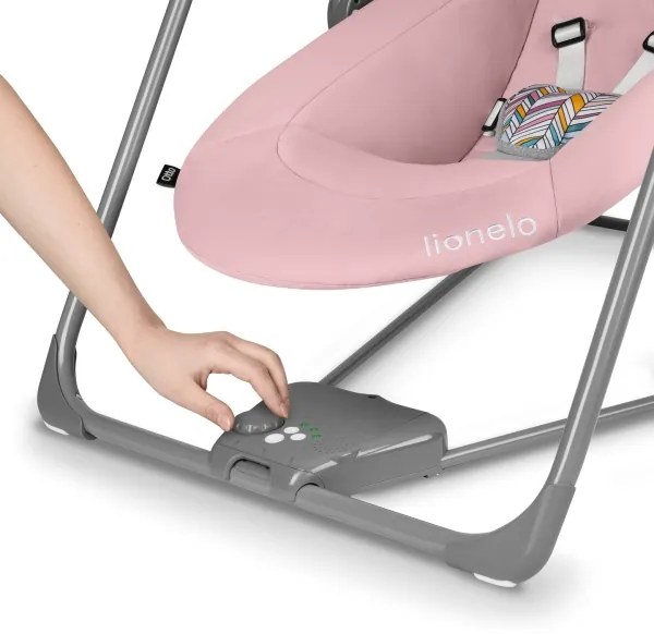 Lionelo - Dondolo per bambini OTTO 4xLR14 Rosa baby