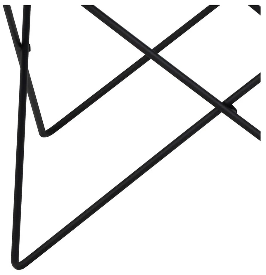 Tavolino nero con piano in vetro ø 80 cm Cuxton - Actona