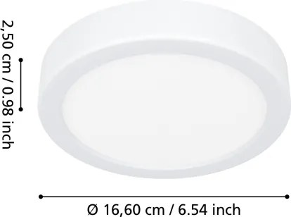 Eglo 901332 - Plafoniera LED da soffitto per il bagno FUEVA LED/7,5W/230V Ø16,6 cm IP44 bianca