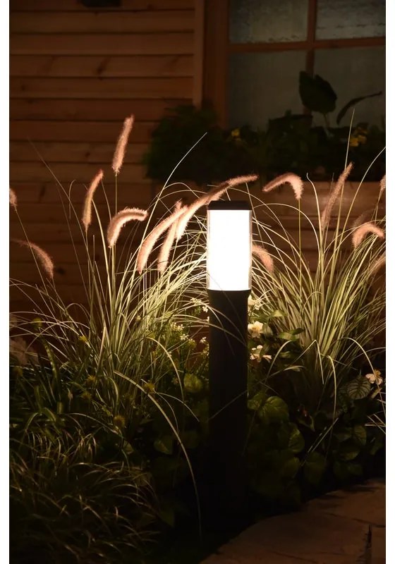 Lampione da giardino con sensore di movimento, Heros H 70 cm, grigio, IP44 LUTEC