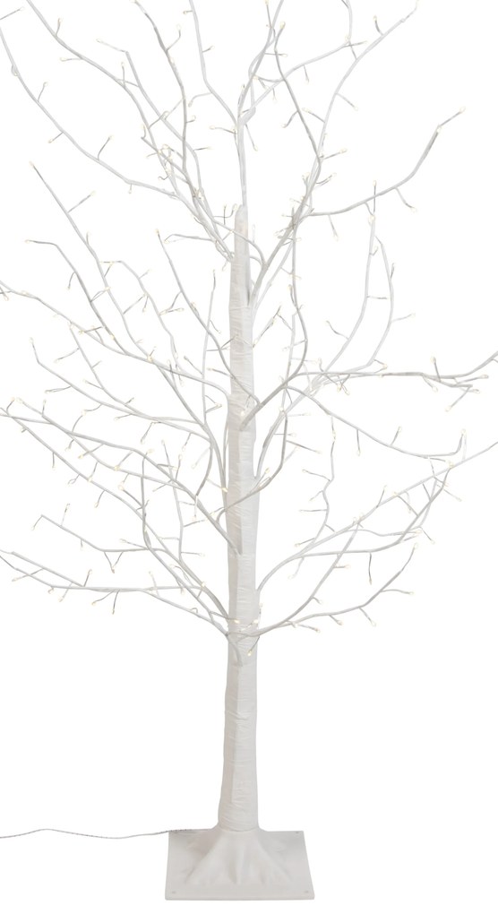 Albero di Natale luminoso da terra bianco 120 cm con LED e timer IP44 - Ki