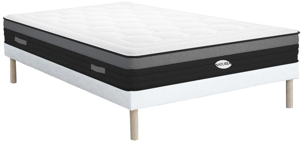 Set AMARANTE di NATUREA: Rete + Materasso ibrido molle insacchettate 7 zone memory foam 160X200 cm