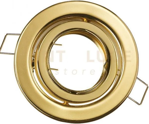 Struttura incasso reflex orientabile oro 10x10cm in metallo