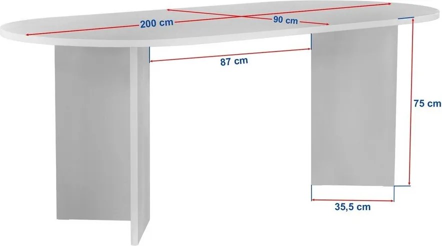 Tavolo da pranzo con effetto noce 90x200 cm Sabella – Kalune Design