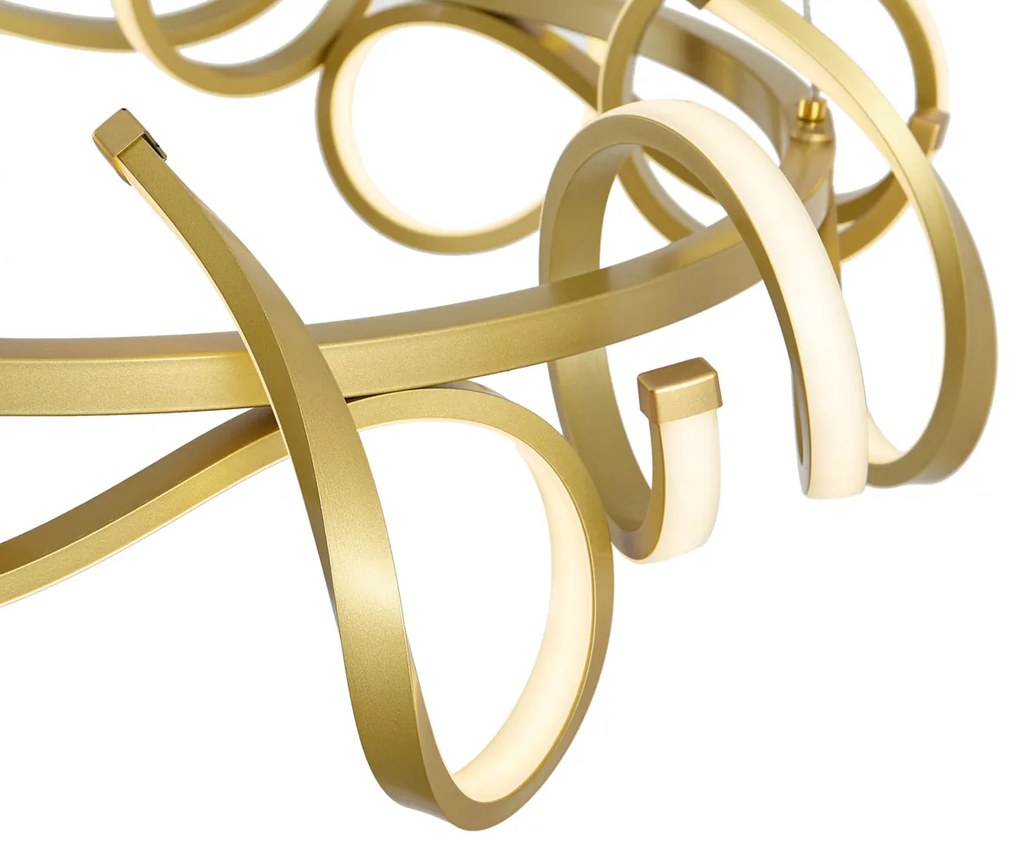 Lampada a sospensione di design oro rotonda dimmerabile a 3 livelli - Krisscross