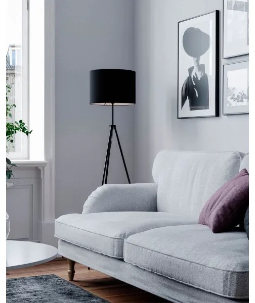 ByRydens 4100700-4000 - Lampada da terra RINA 1xE27/5W/230V nera