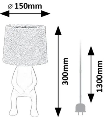 Rabalux 74218 - Lampada da tavolo SMURFY 1xE14/40W/230V bianco