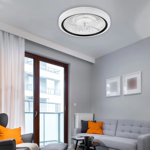 Plafoniera LED con ventilatore GEMMA LED/37W/230V bianco + +TC