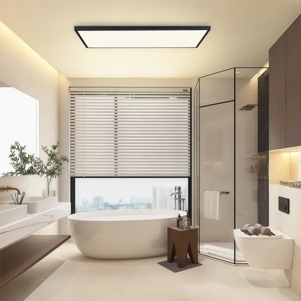 Brilagi - Plafoniera da bagno FRAME LED/96W/230V 120x60 cm IP44 nera