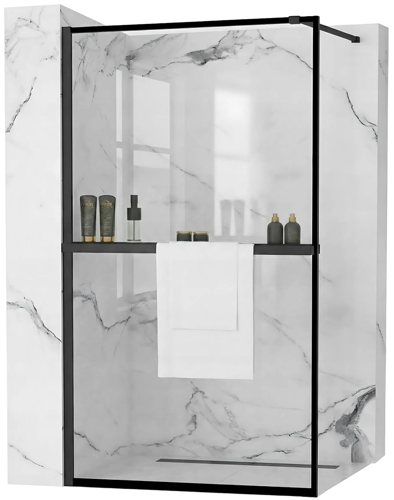 Parete doccia Rea Bler 90 con mensola EVO