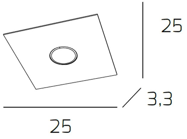 Plafoniera Moderna Plate Metallo Bianco 1 Luce Gx53