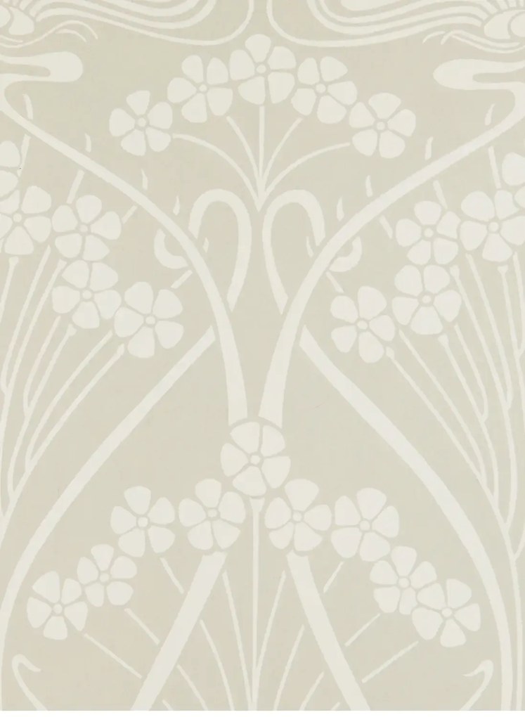 Liberty Carta da parati Ianthe Mono - Pewter White