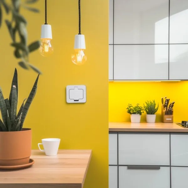 Brilagi - Presa a pavimento da incasso per esterni IP55 cromato opaco rettangolare