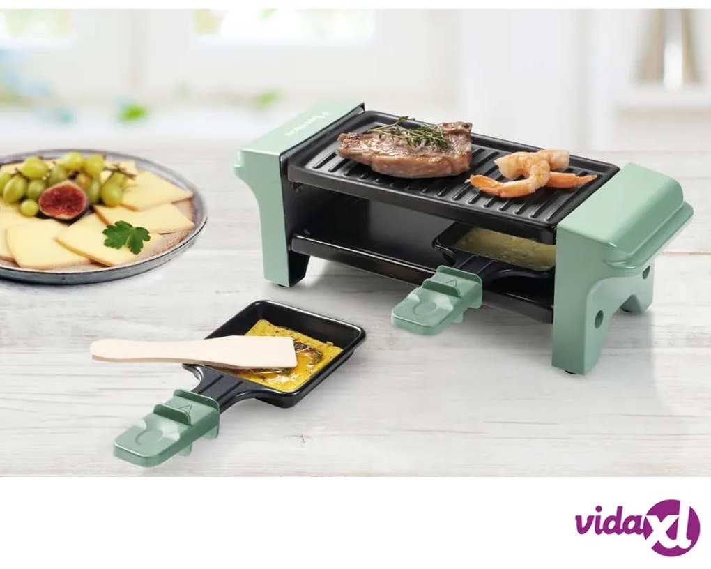 Bestron Piastra per Raclette AGR102G 350 W Nera e Verde