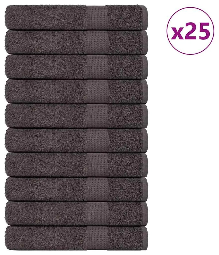 Asciugamani 25 Pz Antracite 100x200 Cm 360 G/m² 100% Cotone /