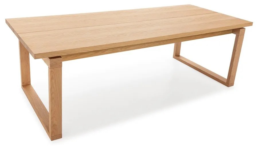 Tavolo da pranzo con piano effetto rovere 100x220 cm Rina – Marckeric