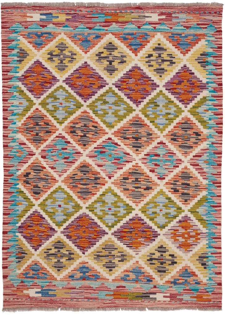 Kilim Tappeto 140x100 (Pakistan) Tessuto A Mano
