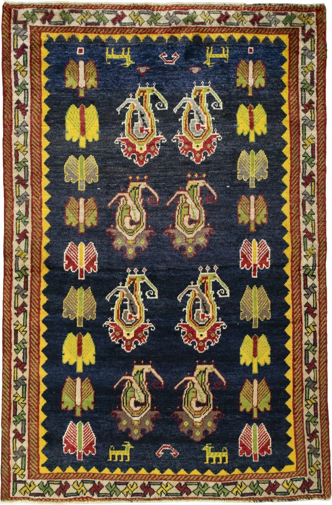 Gabbeh Tappeto 120 x 190 Blu (Iran) Annodato A Mano