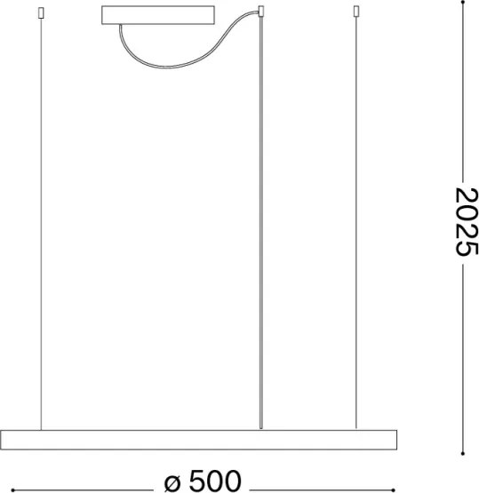 Ideal Lux - Lampadario LED a sospensione su cavo ORACLE SLIM LED/29W/230V CRI 90 Ø 50 cm finitura dorata