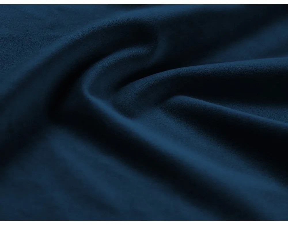 Divano blu allungabile e con contenitore con rivestimento in velluto 235 cm Kyoto – Cosmopolitan Design