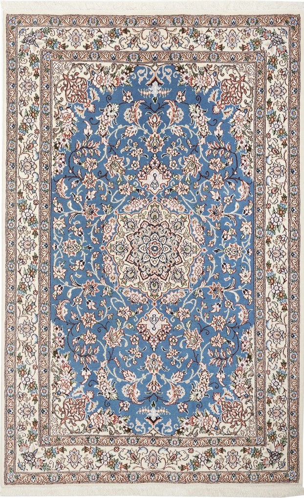 Nain Tappeto persiano 200 x 130 Blu (Iran) Annodato A Mano
