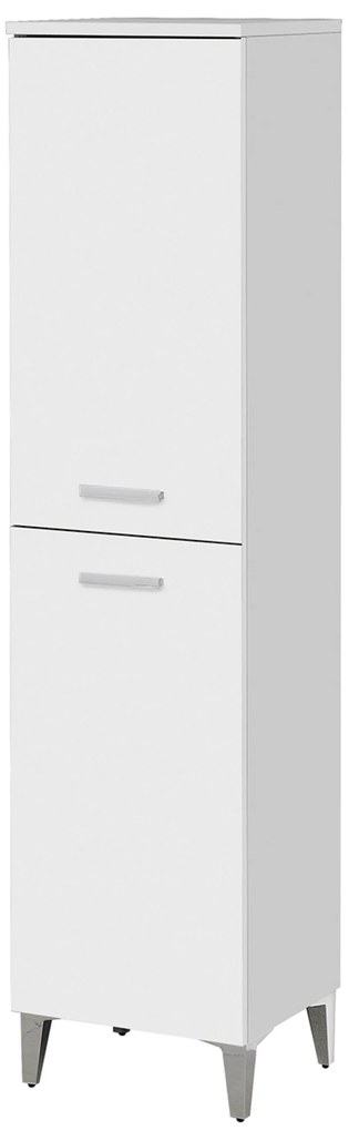 Colonna Portasciugamani a Terra 154 Cm Due Ante Feridras "Greta" Bianco Lucido
