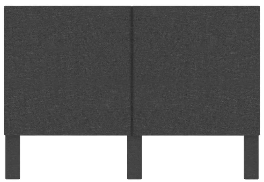 Testiera letto grigio scuro in tessuto 140x200 cm