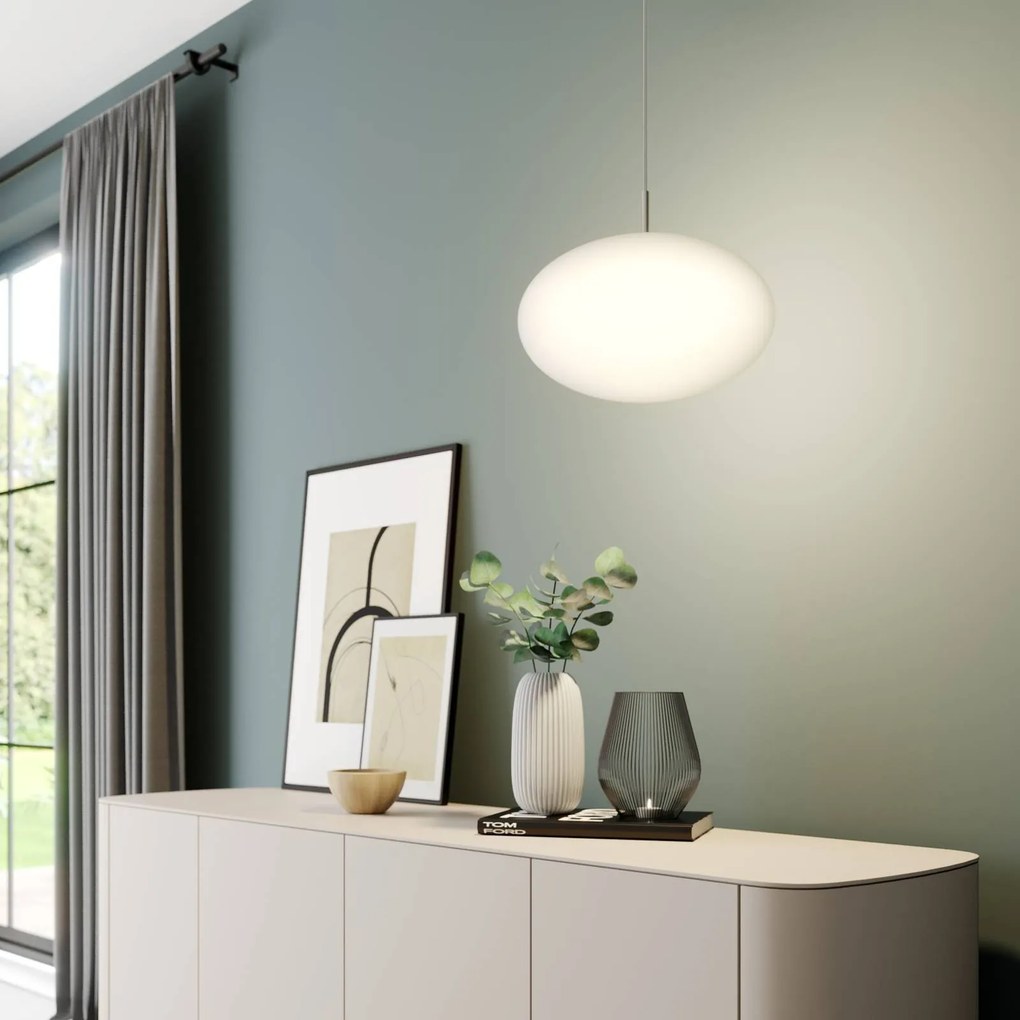 Lampada a sospensione in vetro Sonika Lindby, dimmerabile, Soggiorno / Sala da pranzo, Lampada a sospensione