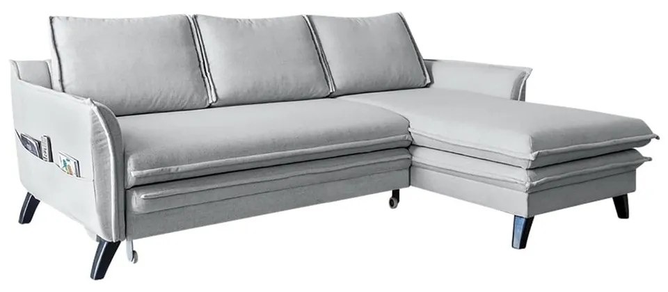 Divano letto angolare grigio chiaro, angolo destro Charming Charlie - Miuform