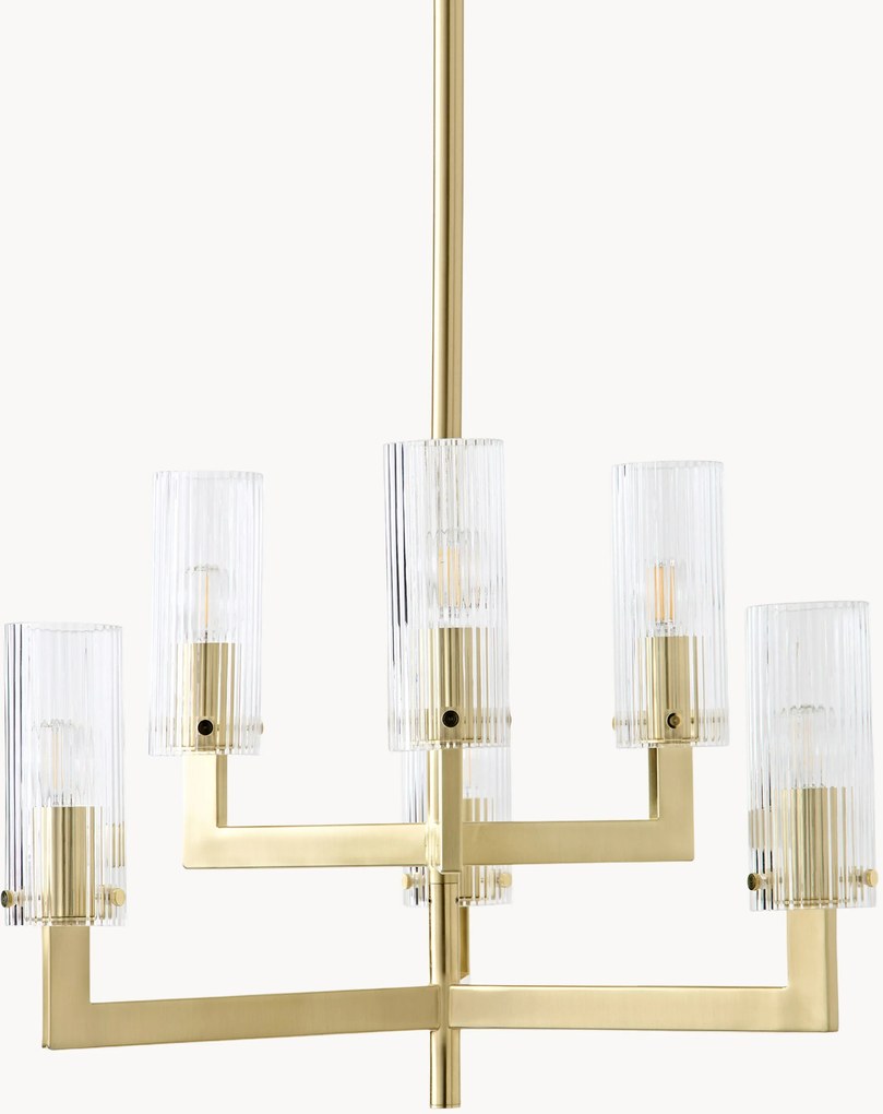 Lampadario in vetro millerighe Emmi