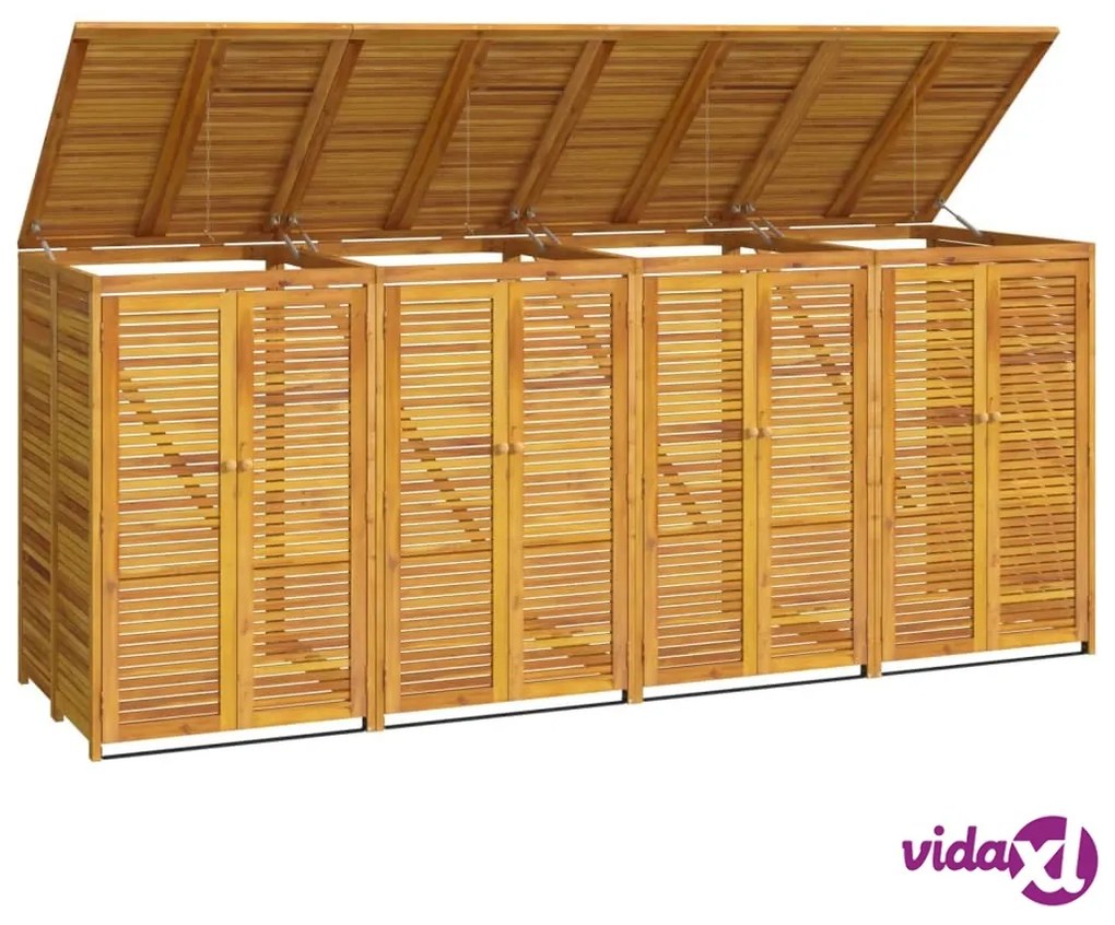 vidaXL Copribidone Quadruplo 210x89x117 cm in Legno Massello di Acacia