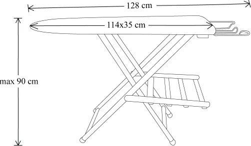 Asse da stiro modello LADY in legno massello NATURALE