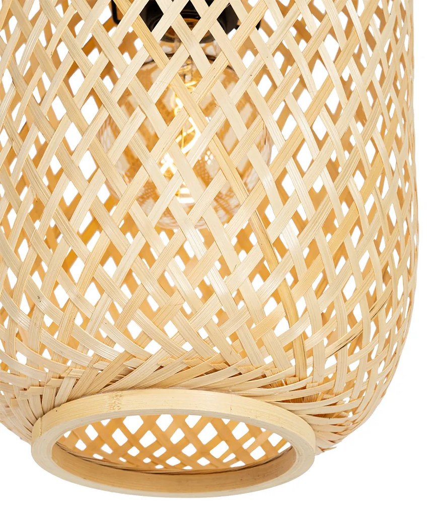 Lampada da terra orientale in bambù - Yvonne