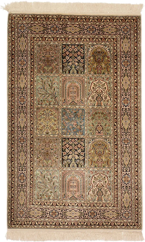 Cashmere Silk Tappeto 80x130 (Indian) Annodato A Mano