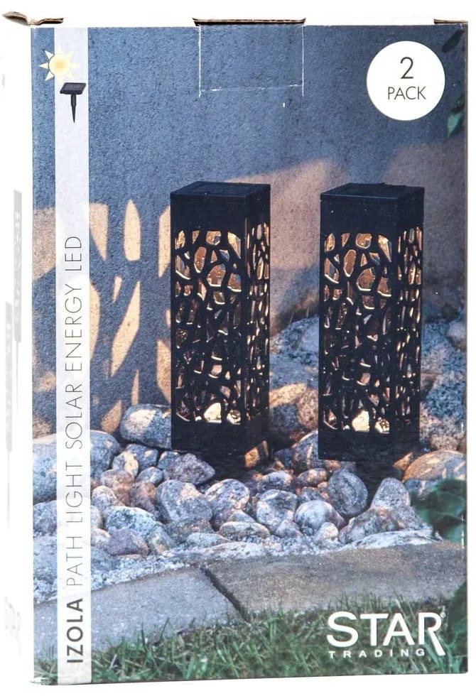 Set di 2 luci LED solari da esterno, altezza 18 cm Izola - Star Trading