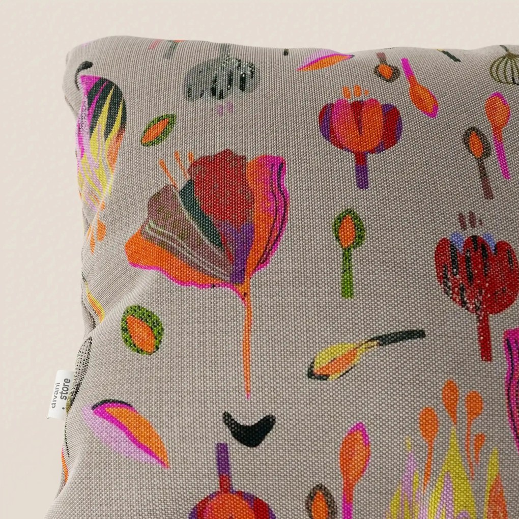 Joy collezione cuscini a fantasie multicolor in tessuto fresco cotone impermeabile grigio