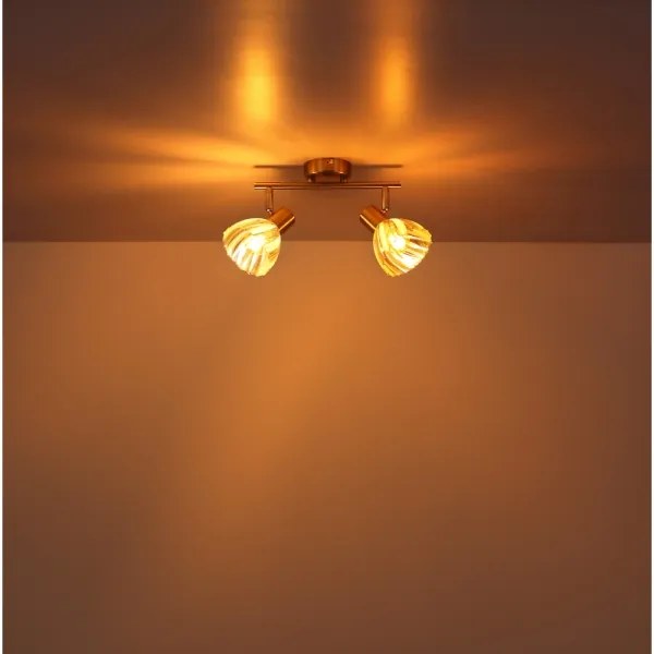 Globo 54315M-2 - Faretto ZACHERY 2xE14/40W/230V oro