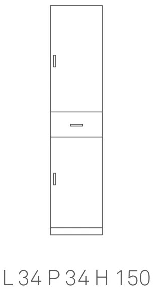 Colonna multiuso RIGO BIANCO con anta incisa