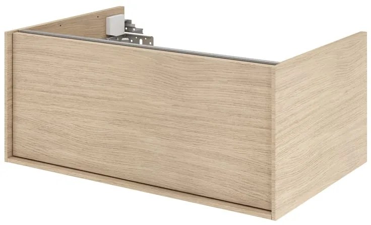 Mobile da bagno sospeso sotto lavabo L 75 x H 32 x P 48 cm rovere satinato, 1 cassetto SENSEA Neo Frame