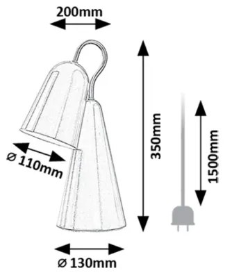 Rabalux 74225 - Lampada da tavolo LED RABAL 1xE14/4W/230V nero