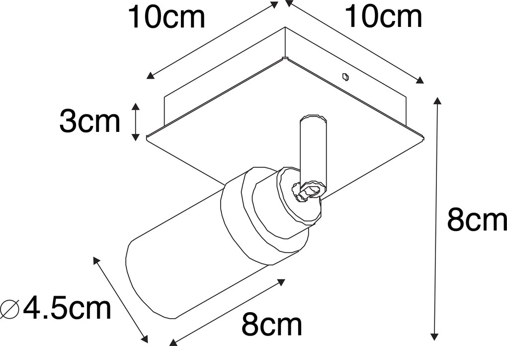 Faretto moderno per bagno nero IP44 - Japie