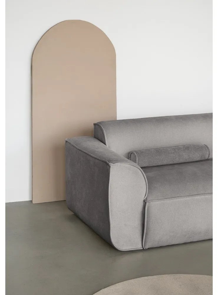 Divano angolare componibile in grigio chiaro (con penisola a destra) Flex Felix – Miuform