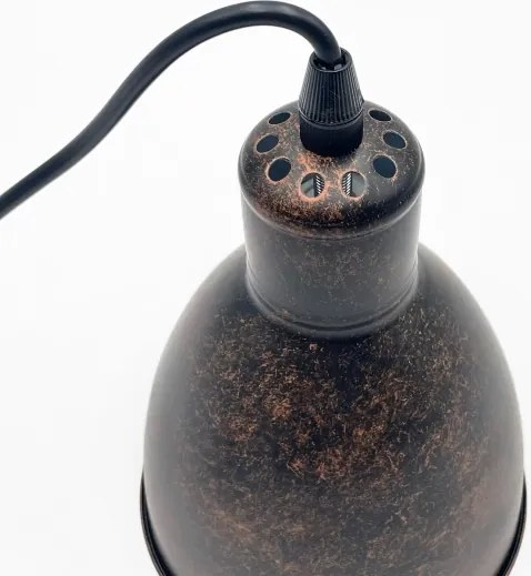 Brilagi - Lampadario LED sospeso su cavo RIDDY 1xE27/60W/230V rame/patina