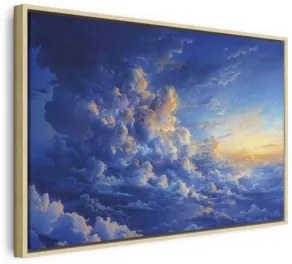 Quadro - When the Sky Becomes a Canvas: Artistic Creation of Nature in the Clouds In cornice di legno naturale 120x80