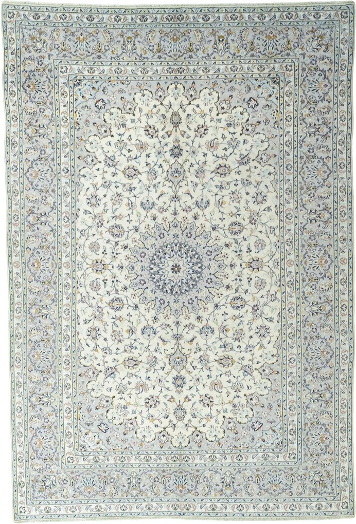 Kashan Tappeto persiano 240 x 360 Beige (Iran) Annodato A Mano