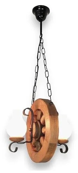 Brilagi - Lampadario a sospensione con catena ROATA 2xE14/40W/230V faggio