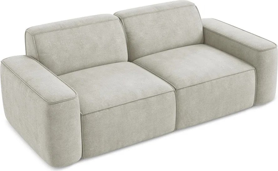 Divano color crema con rivestimento in ciniglia 204 cm Omao – Makamii