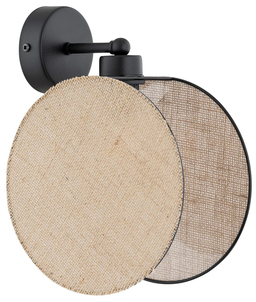 Applique 1 Luce Moderna Nut In Acciaio Effetto Naturale
